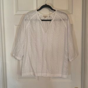 Barbour white blouse